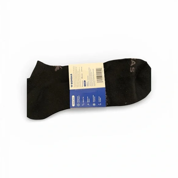 Bombas Men's Black Ankle Socks 1 pair XL - Picture 2 of 2